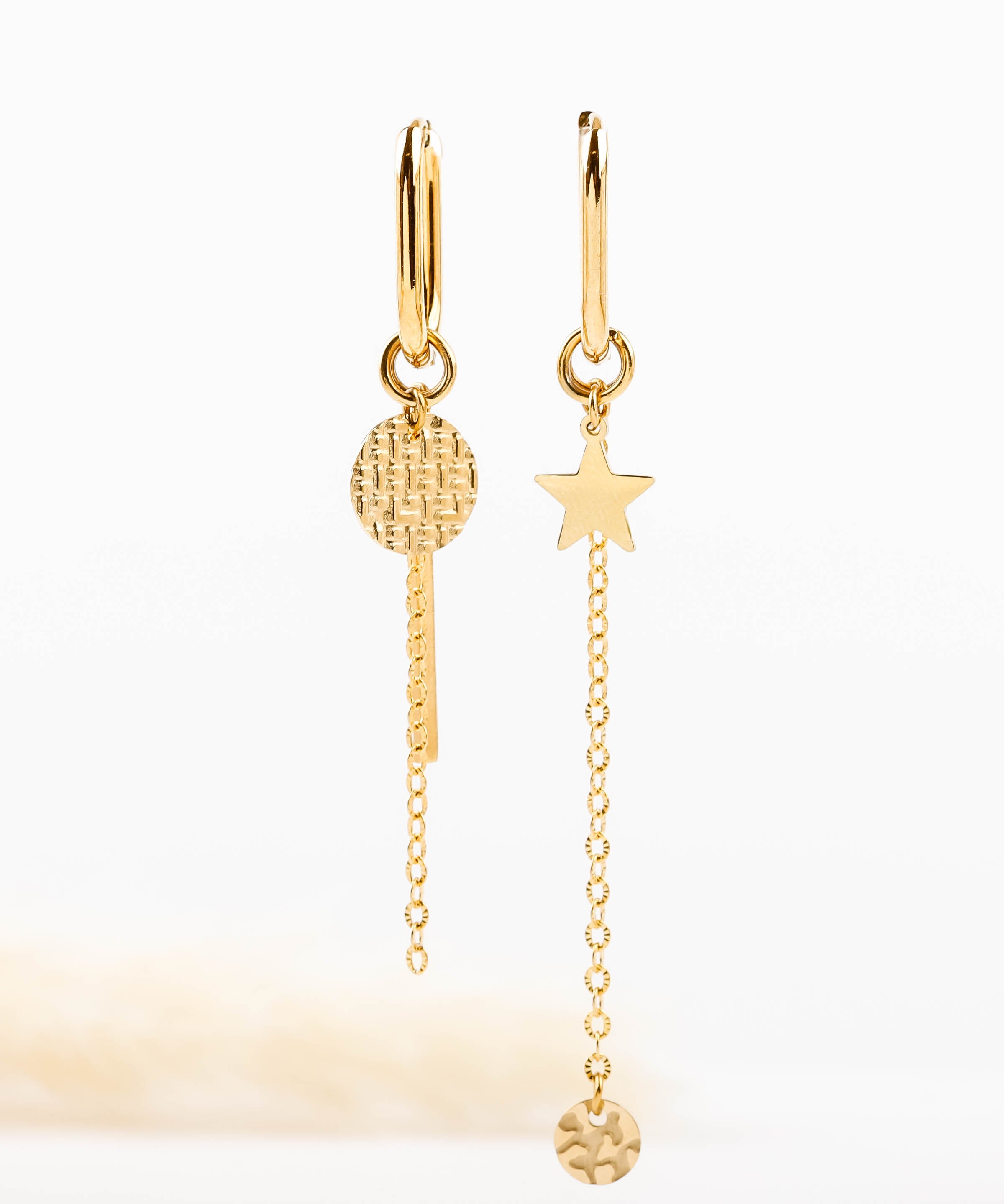 boucles d'oreilles interchangeables en acier inoxydable pour femme 