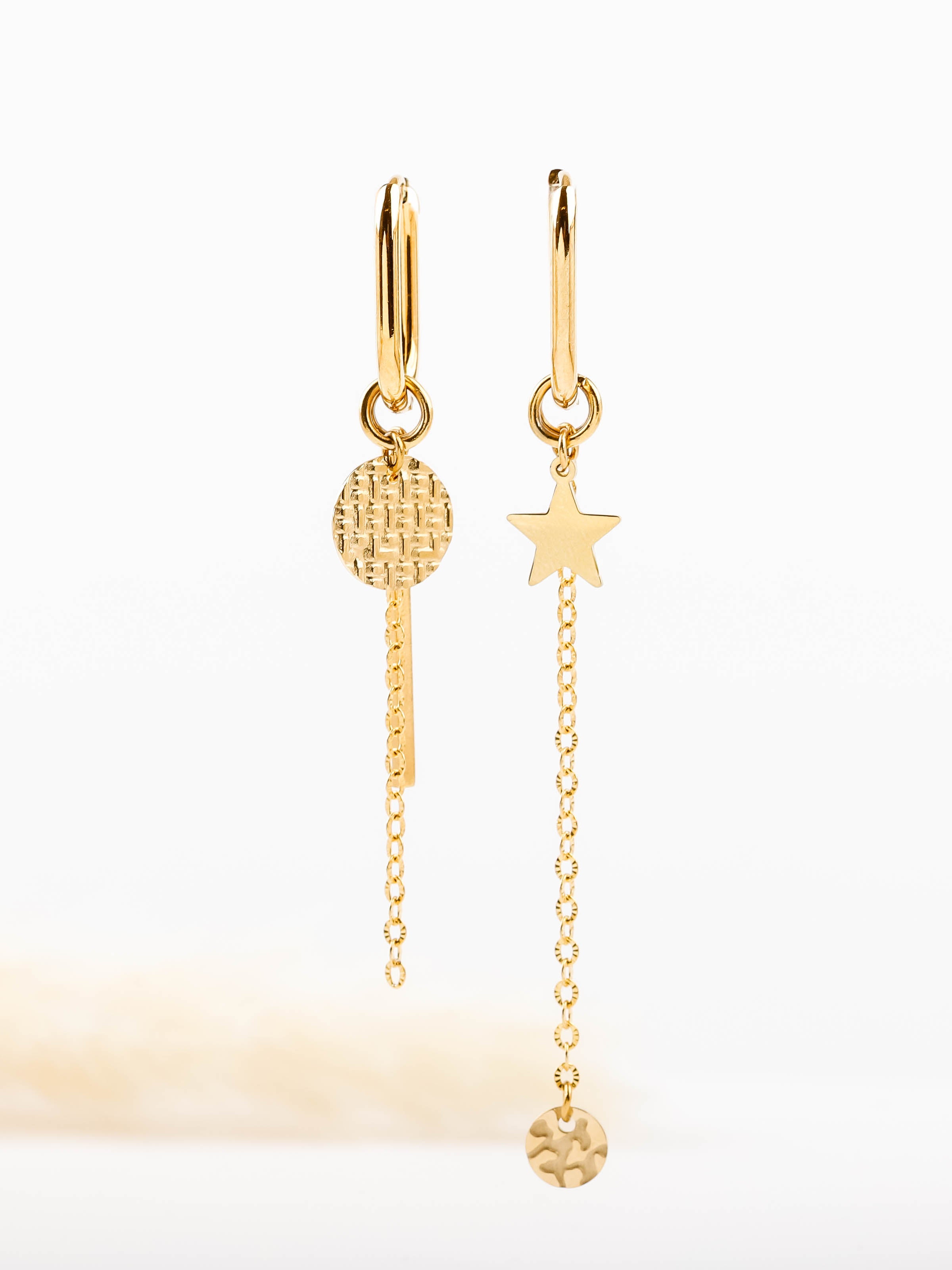 boucles d'oreilles interchangeables en acier inoxydable pour femme 