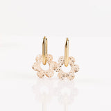 boucles d'oreille fleur en acier inoxydable pour femme
