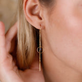 boucles d'oreilles chaîne en acier inoxydable. pour femme 