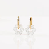 Boucles d'oreilles - Acier inoxydable - Paillettes - FLEUR