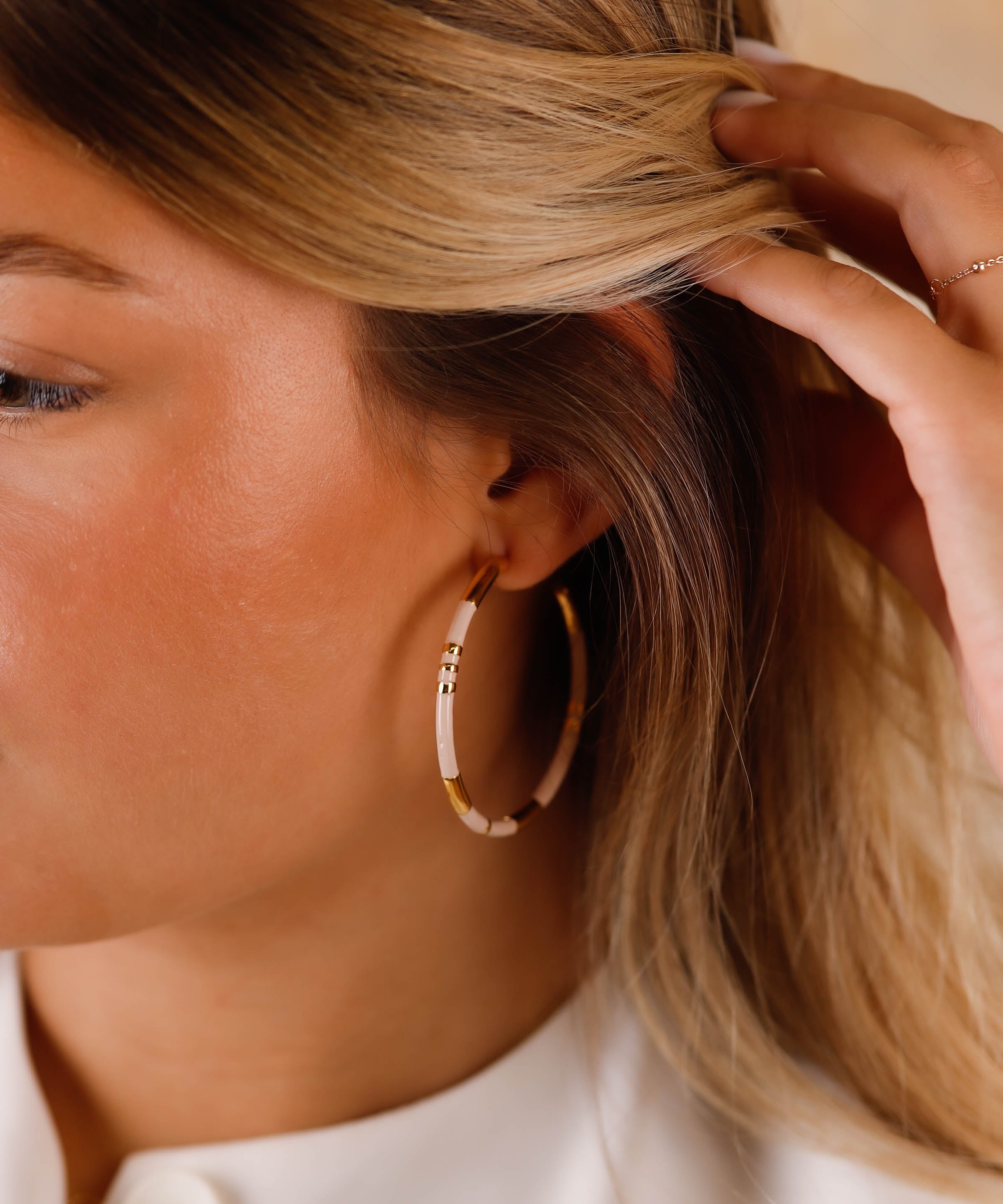 boucles d'oreilles créoles en acier inoxydable pour femme 