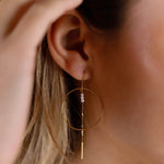 boucle d'oreilles créoles en acier inoxydable pour femme 