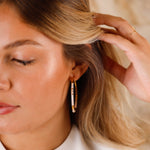 boucles d'oreilles créoles en acier inoxydable pour femme 