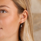 boucles d'oreilles en acier inoxydable et perle pour femme 