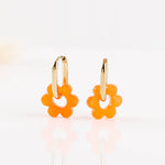 boucles d'oreille fleur en acier inoxydable pour femme