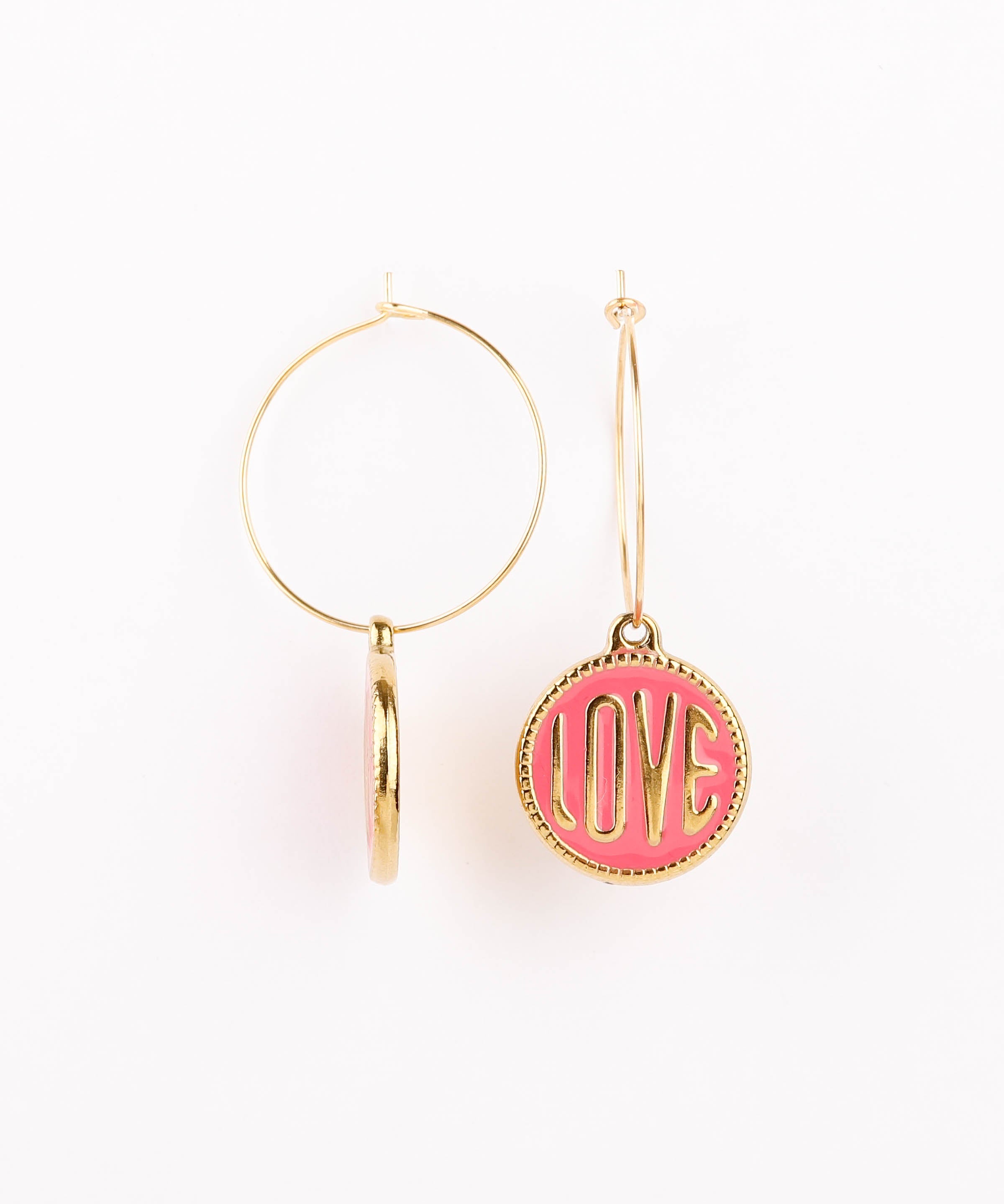 boucles d'oreilles créole en acier inoxydable pour femme