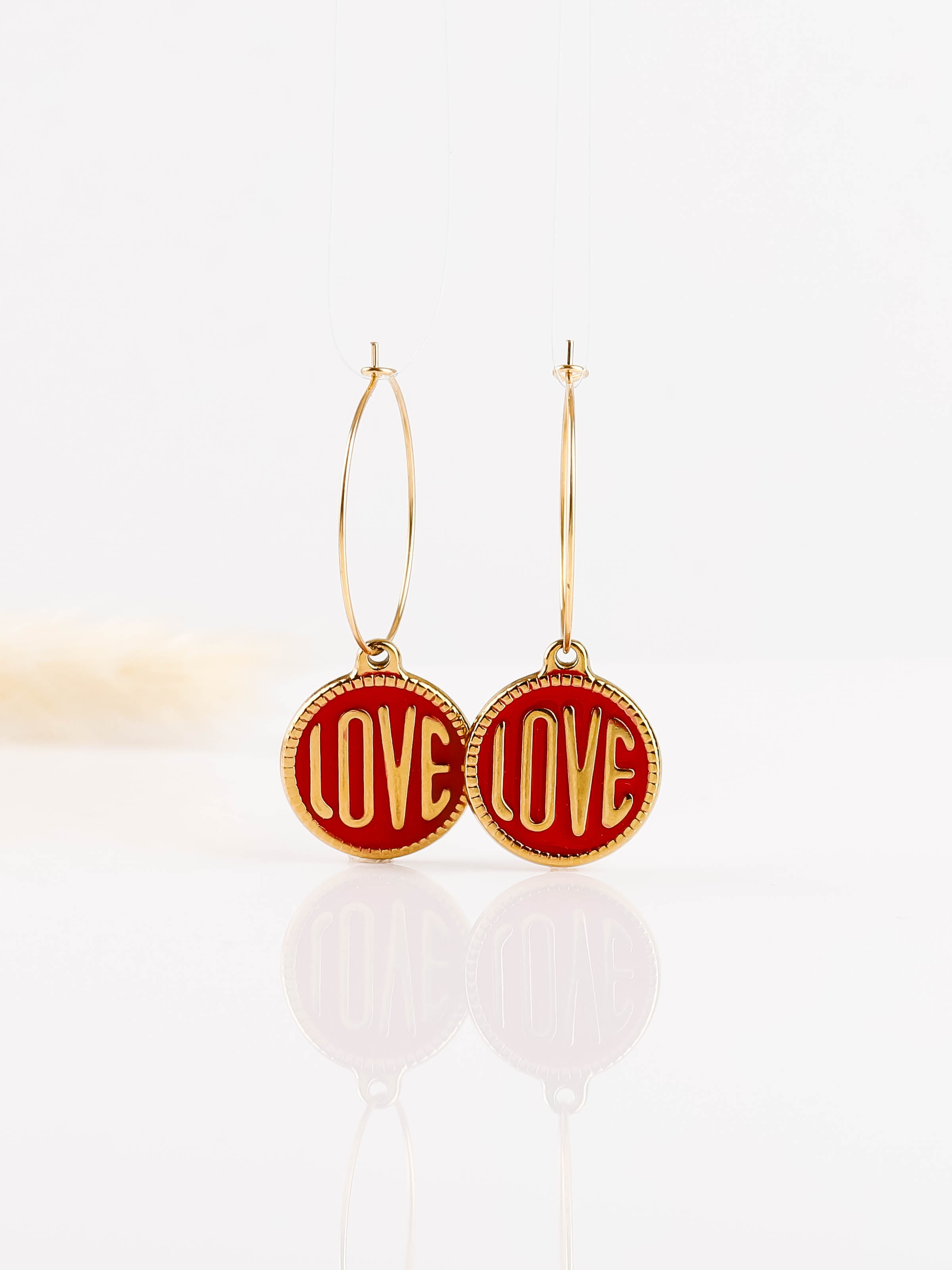 boucles d'oreilles en acier inoxydable pour femme