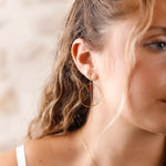 boucles d'oreilles en acier inoxydable et grenat pour femme 