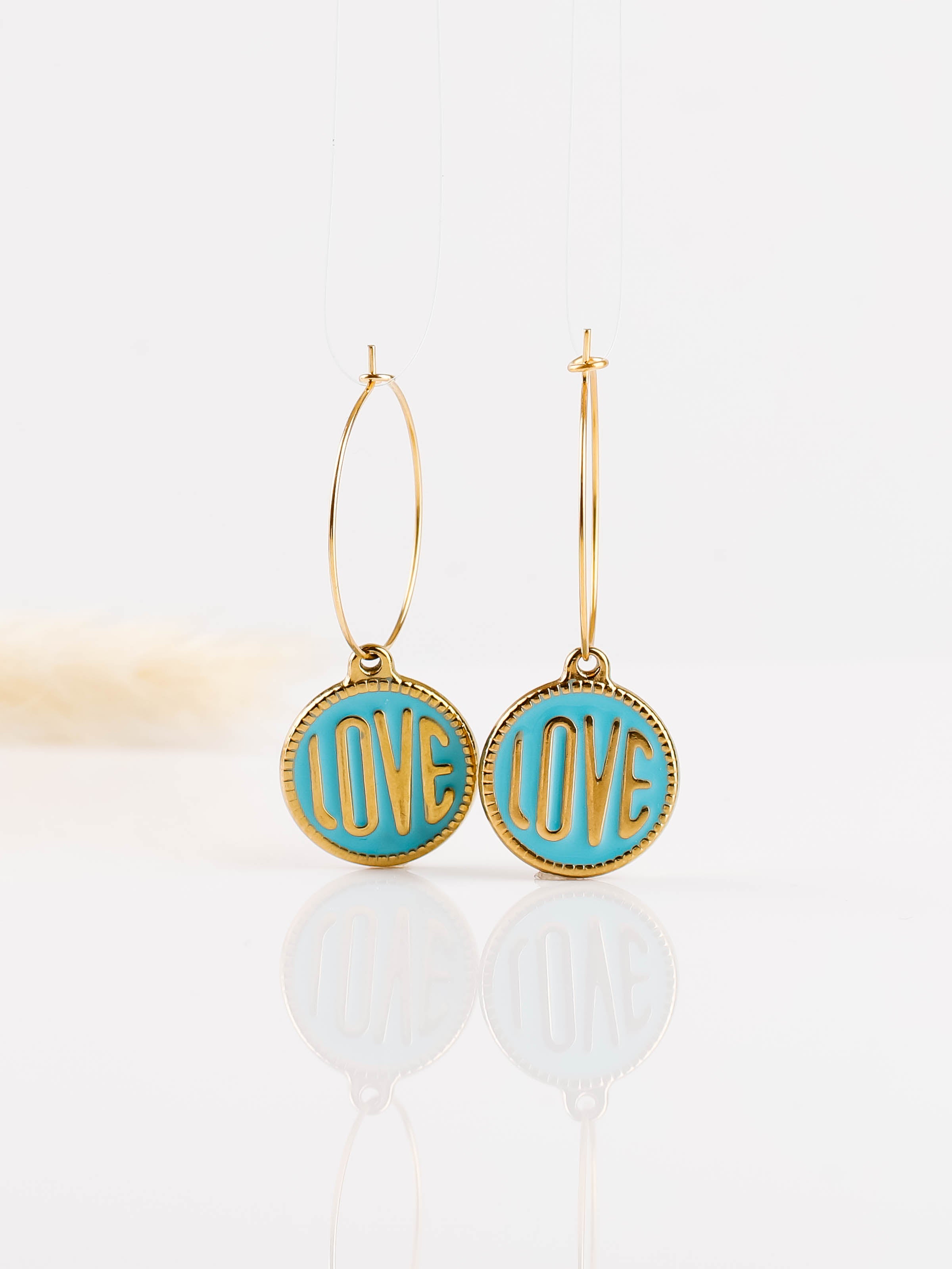 boucles d'oreilles en acier inoxydable pour femme