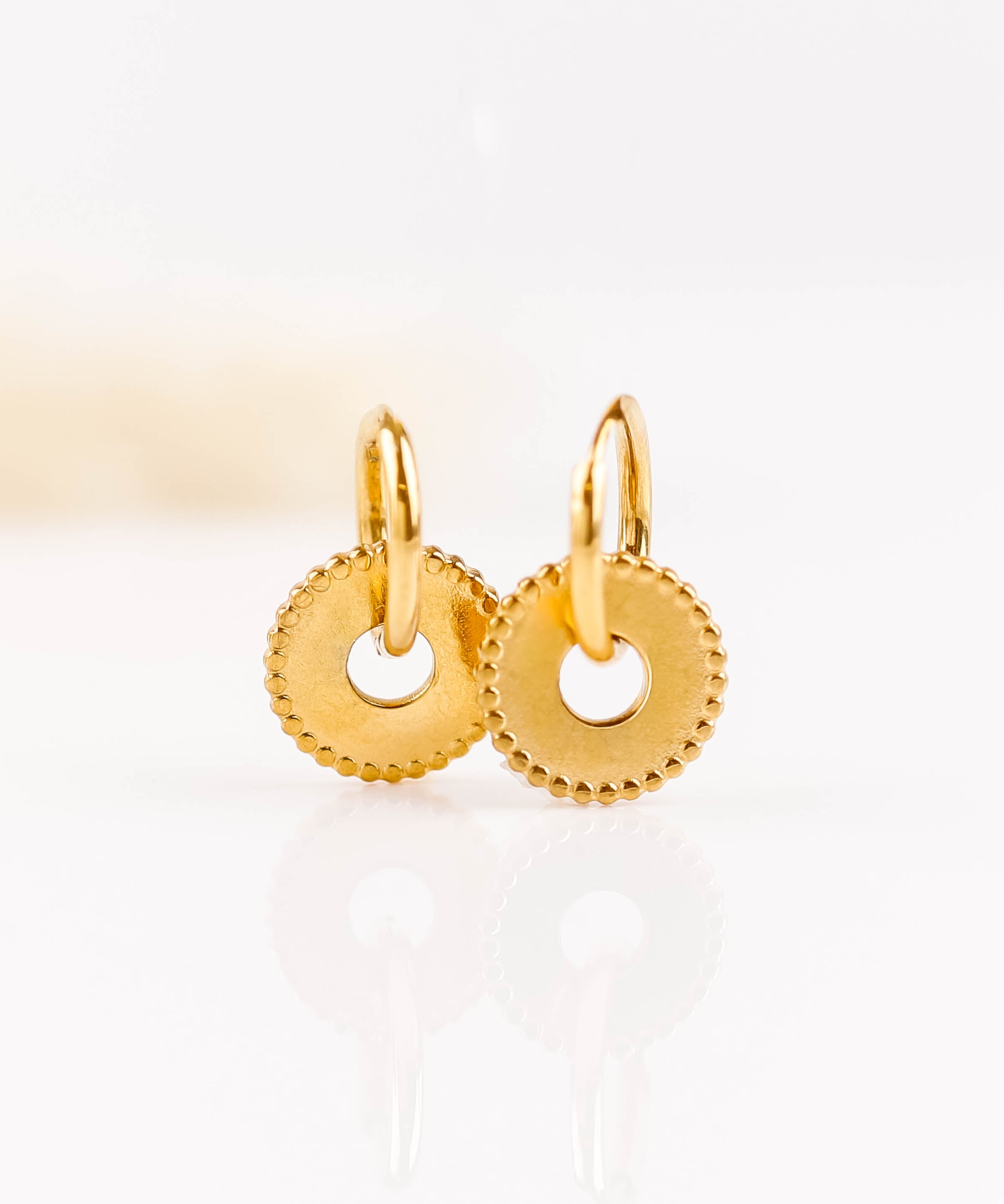 boucles d'oreille en acier inoxydable pour femme 