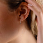 boucles d'oreilles chaîne en argent 925 pour femme 