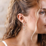 boucle d'oreilles en acier inoxydable et grenat pour femme 