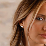 boucles d'oreille fleur en argent 925 pour femme 