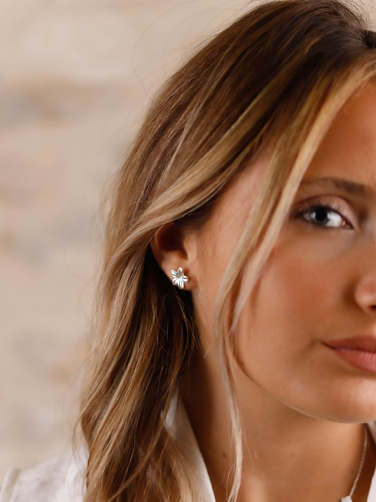 boucles d'oreille fleur en argent 925 pour femme 