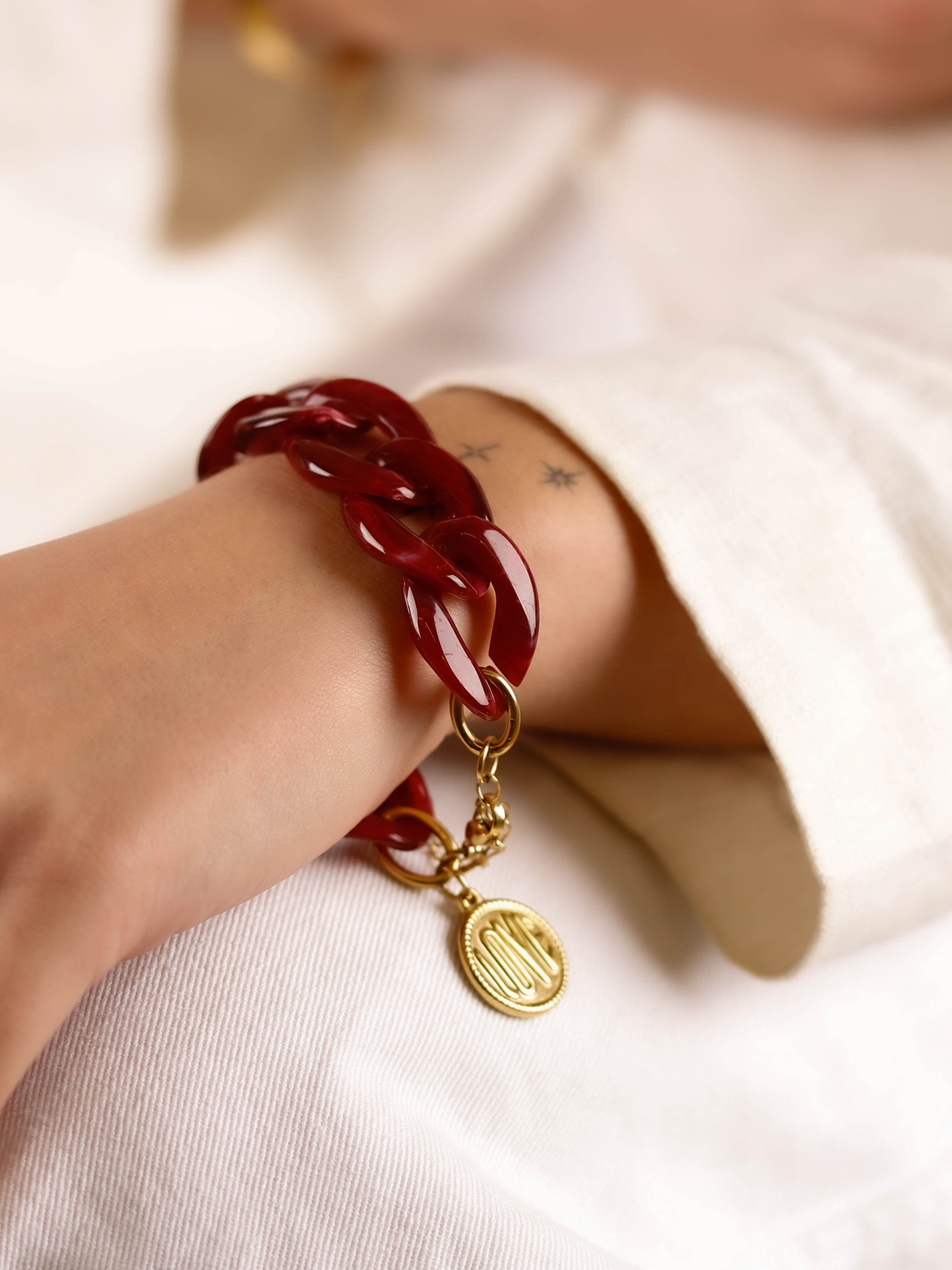 bracelet en acier inoxydable en maillon pour femme 