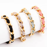 Bracelet - Chaine - Tissu - Aluminium - IRINA