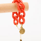 bracelet en acier inoxydable avec maillon pour femme 