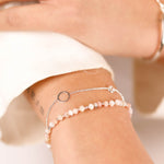 bracelet perle en argent 925 et pierre naturelle pour femme 