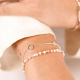 bracelet perle en argent 925 et pierre naturelle pour femme 