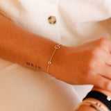 bracelet en argent 925 et zirconium pour femme