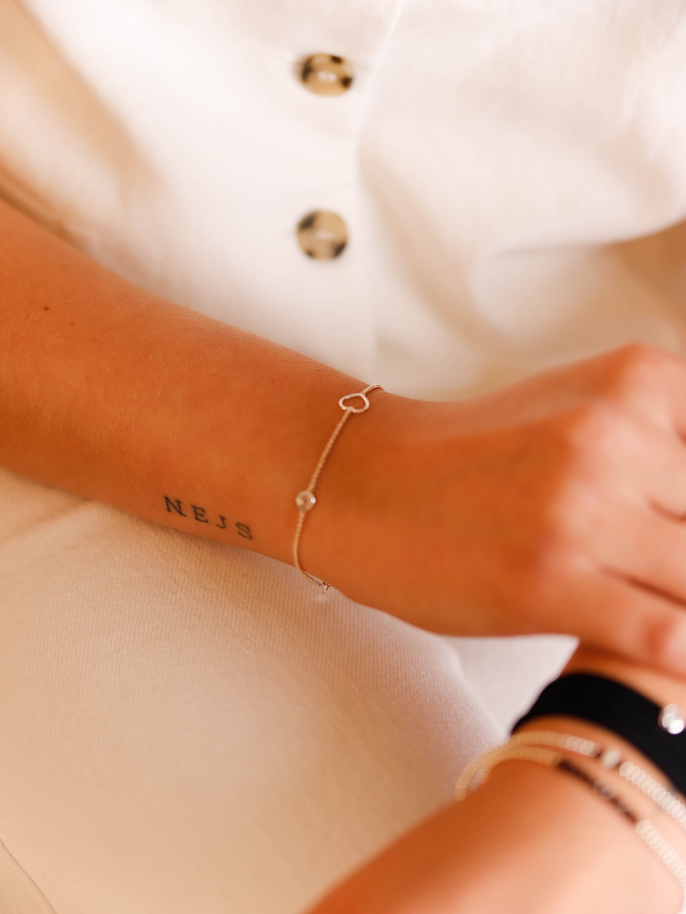 bracelet en argent 925 et zirconium pour femme