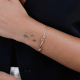 bracelet demi jonc en argent 925 pour femme 