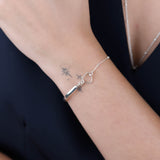 bracelet demi jonc en argent 925 pour femme 