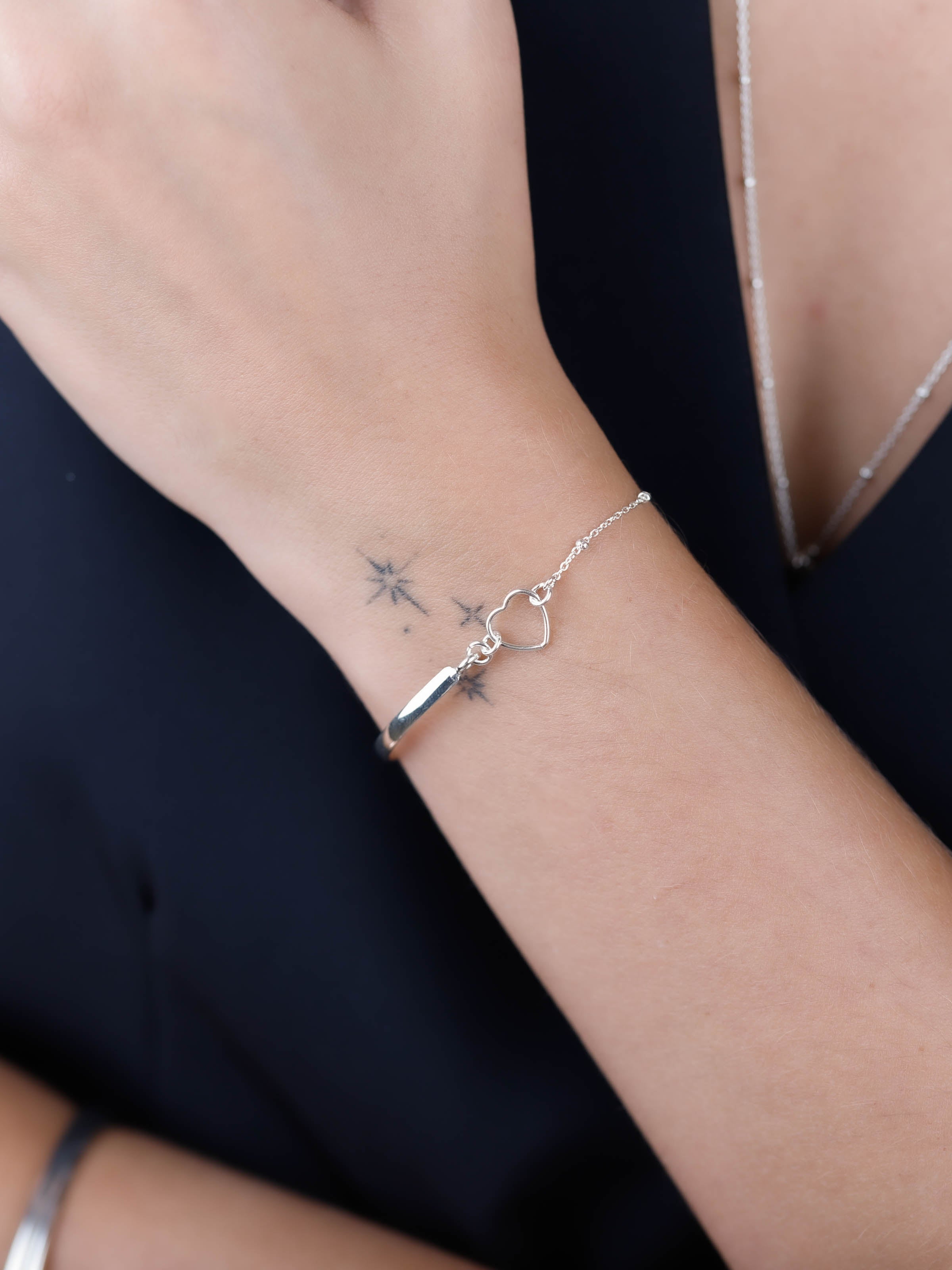bracelet demi jonc en argent 925 pour femme 