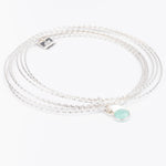 bracelet jonc en argent 925 et amazonite pour femme 