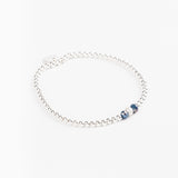 Bracelet - Perle - Cristaux - Bleu roi - Argent 925 - INCONTOURNABLE