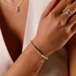 bracelet perle en 925 et larimar pour femme 