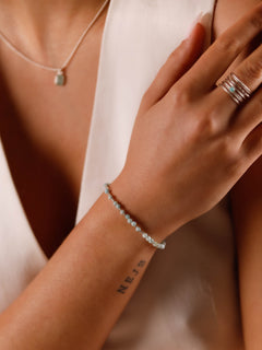 bracelet perle en 925 et larimar pour femme 