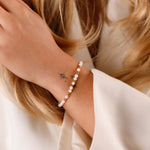 bracelet perle en plaqué or et nacre pour femme 