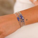 bracelet perle en argent 925 et cristaux pour femme 