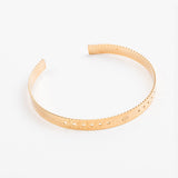 bracelet jonc en plaqué or réglable pour femme 