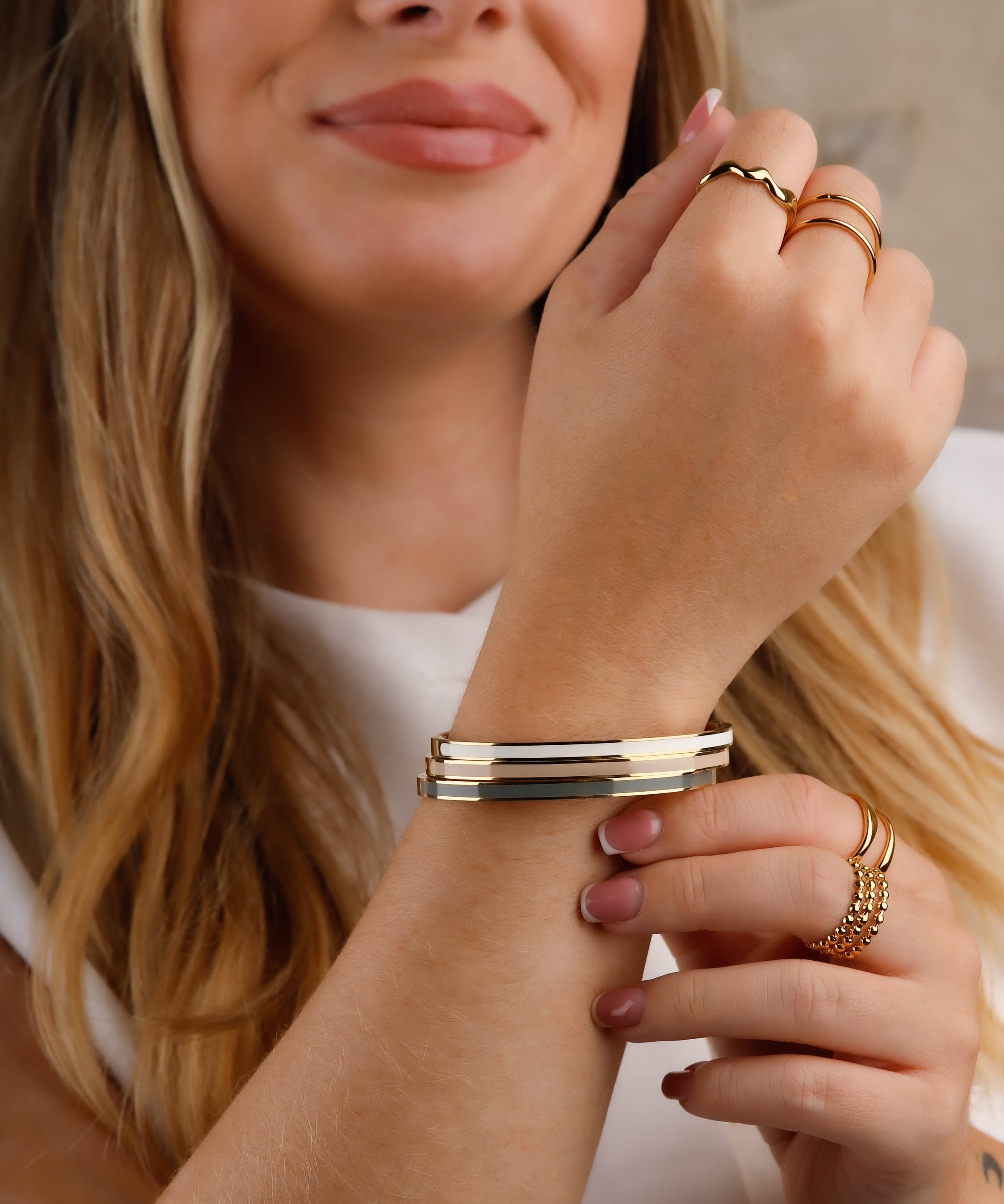 bracelet jonc en acier inoxydable pour femme 