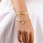 bracelet jonc en acier inoxydable pour femme 