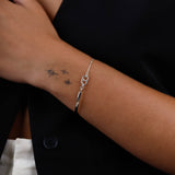 bracelet demi jonc en argent 925 pour femme 