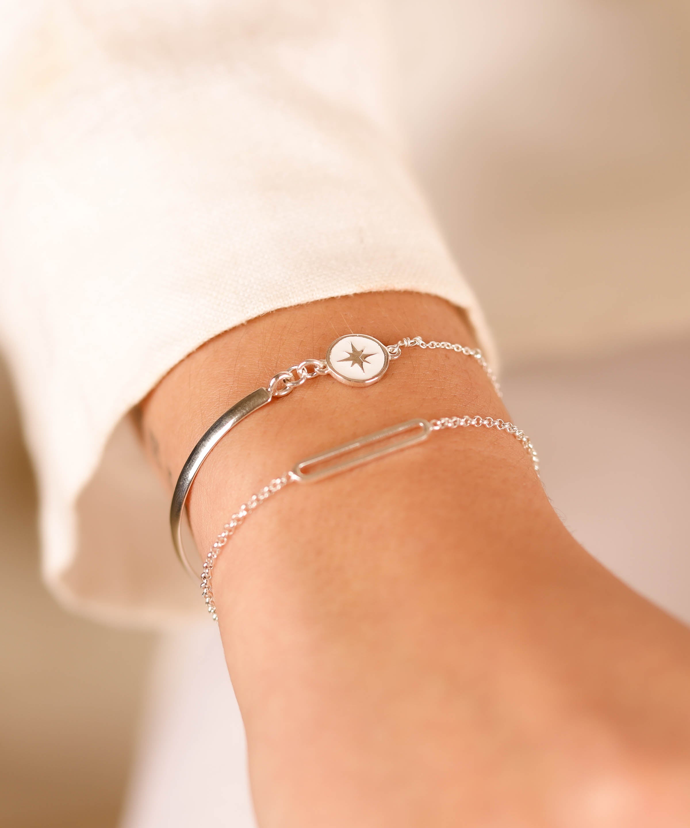 bracelet demi jonc en argent 925 pour femme 