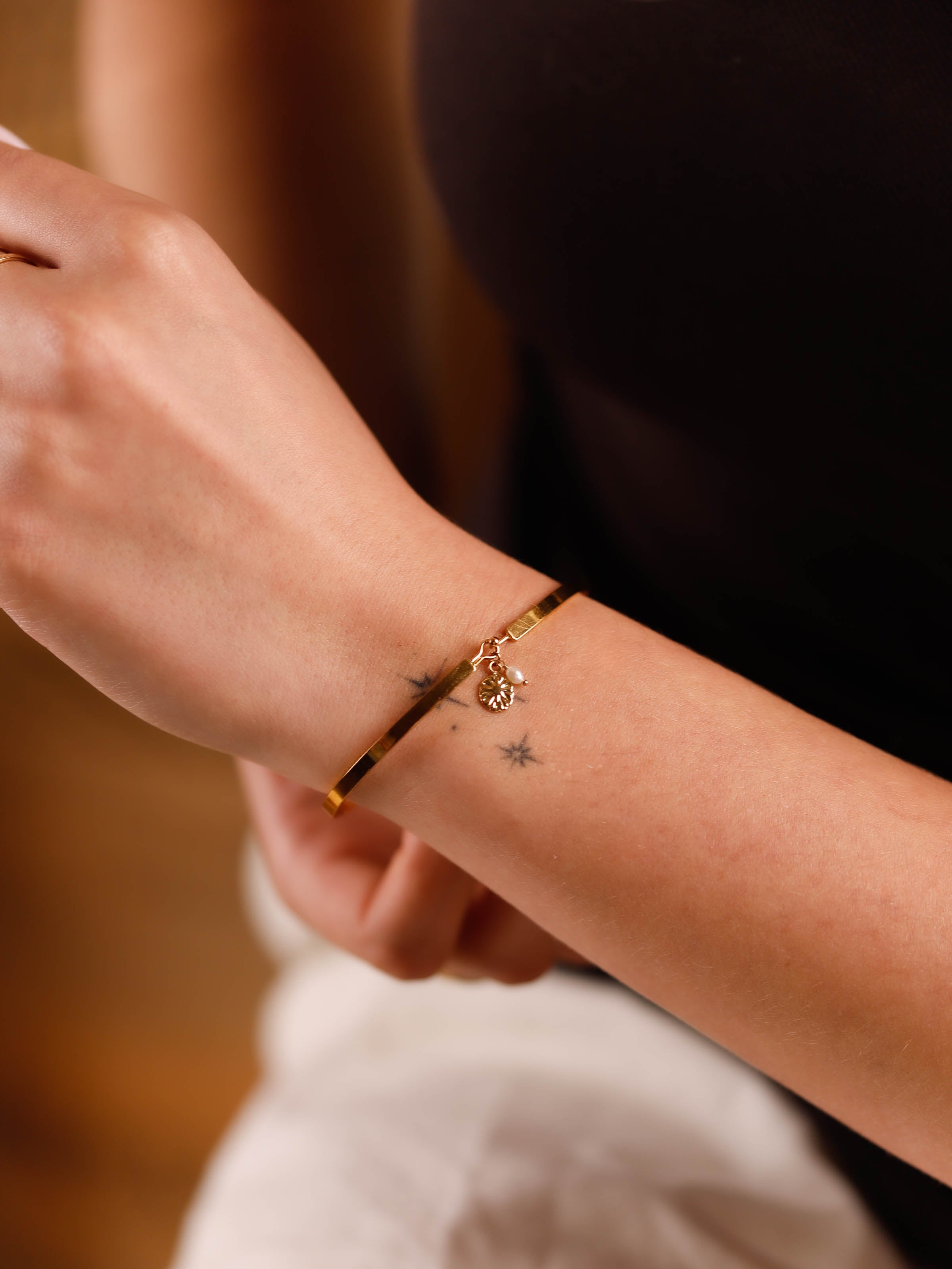 bracelet jonc en acier inoxydable pour femme 