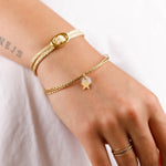 bracelet jonc en acier inoxydable pour femme 