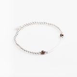 Bracelet - Perle - Cristaux - Chocolat - Argent 925 - INCONTOURNABLE