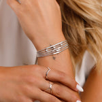 bracelet perle en argent 925 et cristaux pour femme 