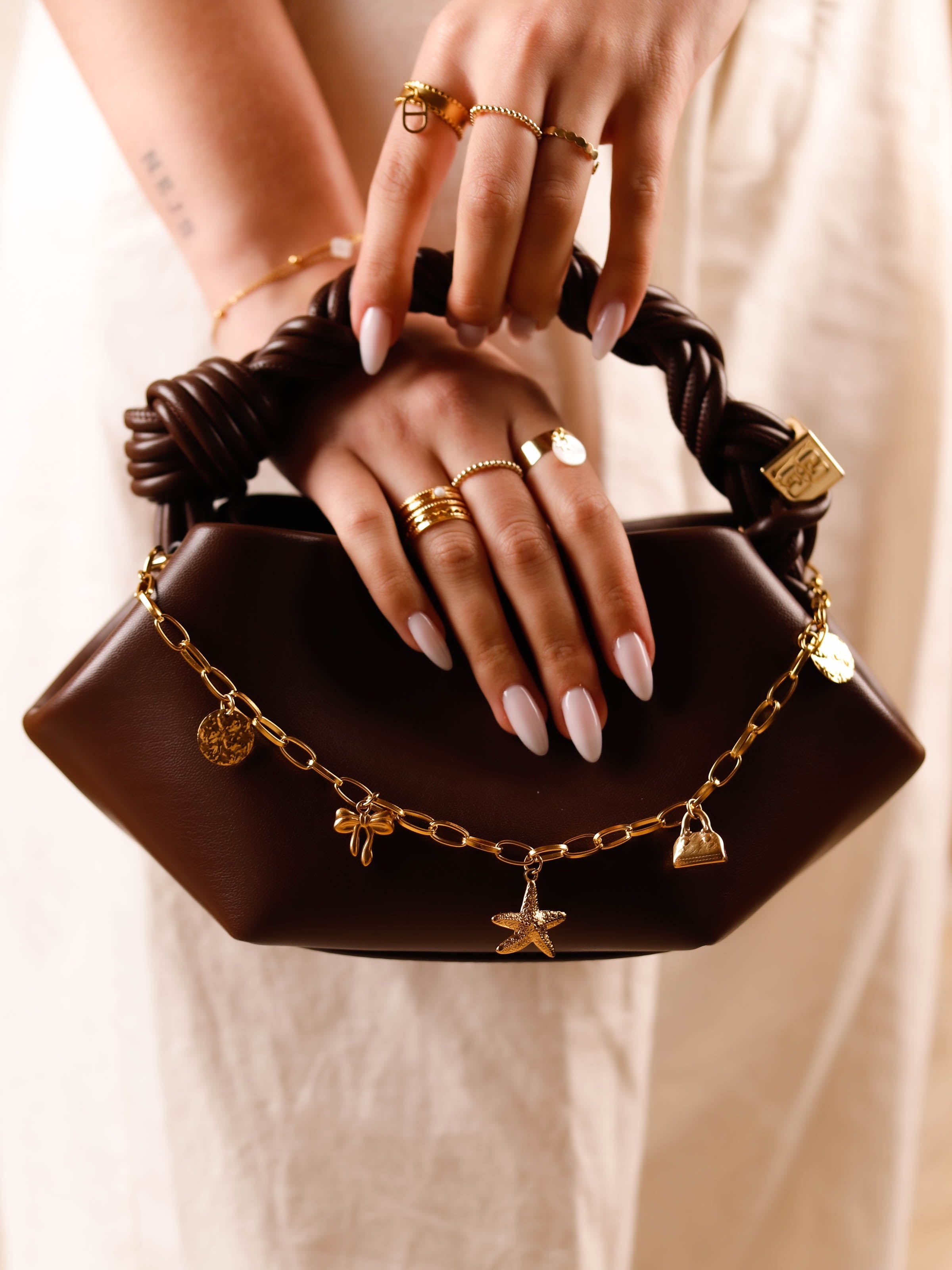bijoux de sac en acier inoxydable pour femme 
