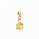 charm's fleur en acier inoxydable pour femme