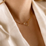 collier en acier inoxydable pour femme 