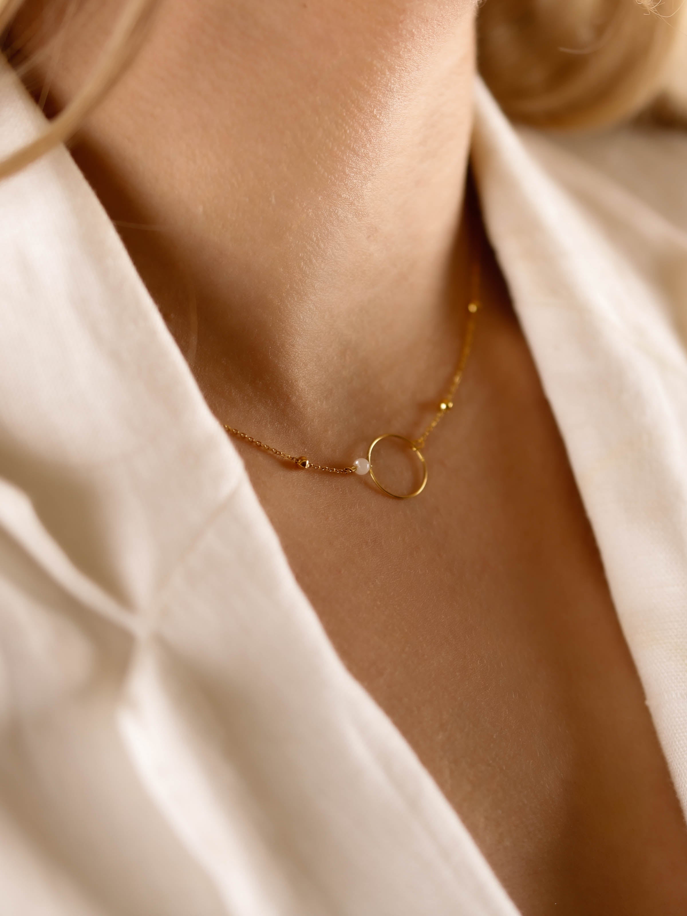 collier en acier inoxydable pour femme 