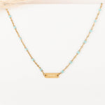 collier en acier inoxydable et résine pour femme 