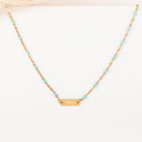 collier en acier inoxydable et résine pour femme 
